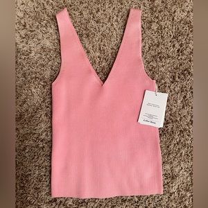 NWT & Other Stories Pink rib knit tank top size XS
